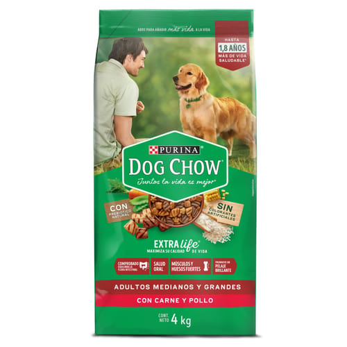 DOG CHOW® Alimento para Perros Adultos Medianos y Grandes 4kg 