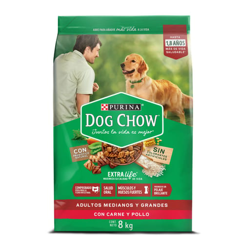 DOG CHOW® Alimento para Perros Adultos Medianos y Grandes 8kg 