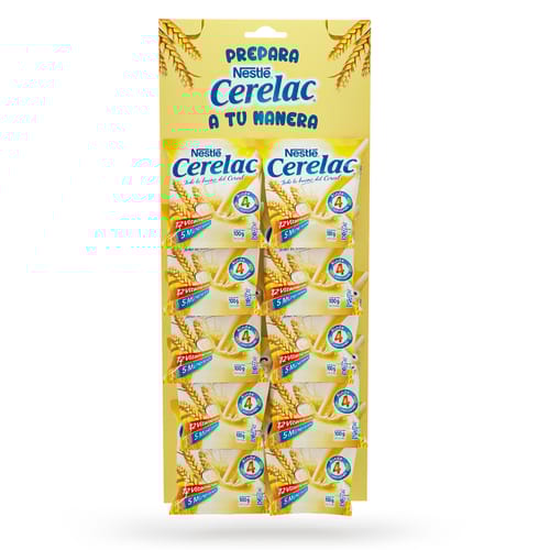 CERELAC® Cereal Alimenticio Fortificado en Polvo Ristra 10 Sobres de 100 g