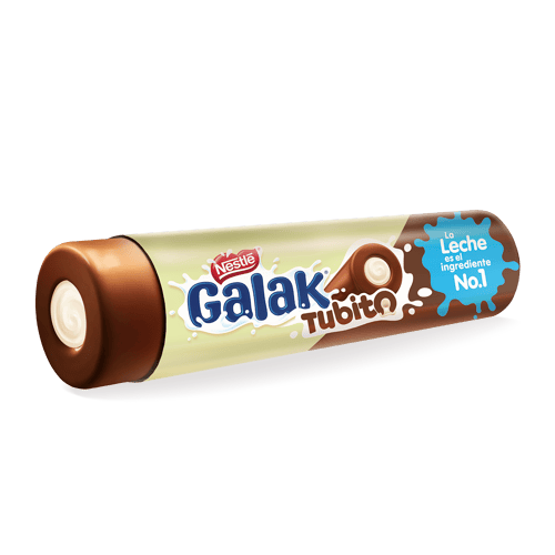 GALAK® Tubito Barra Sabor a Chocolate con Relleno Sabor a Leche 16 g