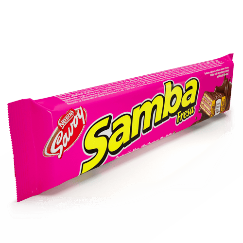 SAMBA® Wafer con Relleno Sabor a Fresa Cubierto de Chocolate 32 g