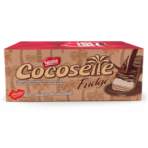 COCOSETTE® Fudge Galleta Rellena de Crema de Coco Recubierta con Chocolate Display 20 Unidades de 32 g
