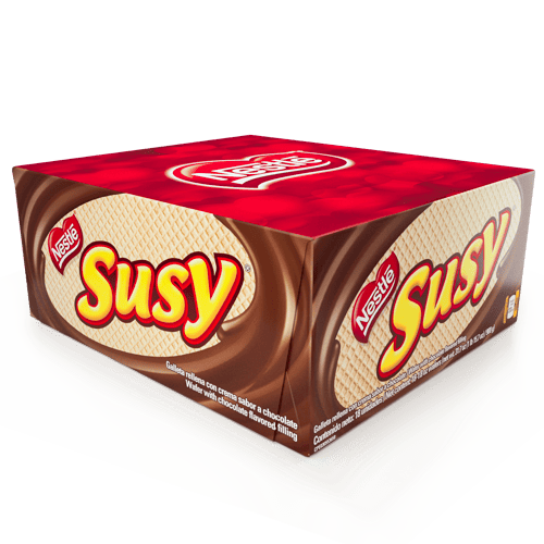 SUSY® Maxi Galleta Rellena de Crema Sabor a Chocolate Display 18 Unidades de 50 g