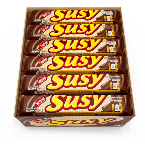 SUSY® Maxi Galleta Rellena de Crema Sabor a Chocolate Display 18 Unidades de 50 g