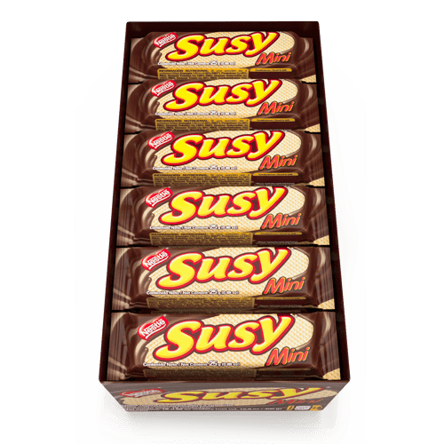 SUSY® Mini Galleta Rellena de Crema Sabor a Chocolate Display 18 Unidades de 25 g SUSY® Mini Galleta Rellena de Crema Sabor a Chocolate Display 18 Unidades de 25 g