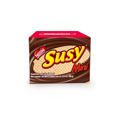 SUSY® Mini Galleta Rellena de Crema Sabor a Chocolate Display 18 Unidades de 25 g SUSY® Mini Galleta Rellena de Crema Sabor a Chocolate Display 18 Unidades de 25 g