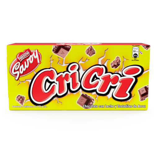 CRI CRI® Chocolate con Leche y Tostaditas de Arroz Display 5 Unidades de 123 g
