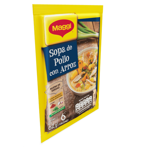 MAGGI® Sopa de Pollo con Arroz Display 12 Sobres de 62 g