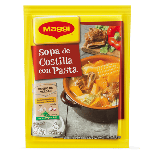 MAGGI® Sopa de Costilla con Pasta Mezcla Deshidratada 50 g