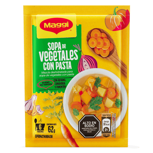 MAGGI® Sopa de Vegetales con Pasta Mezcla Deshidratada 62 g