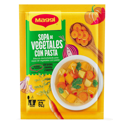 MAGGI® Sopa de Vegetales con Pasta Mezcla Deshidratada 62 g