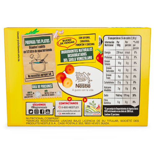 MAGGI® Caldo de Vegetales Mezcla Deshidratada 8 Cubitos MAGGI® Caldo de Vegetales Mezcla Deshidratada 8 Cubitos