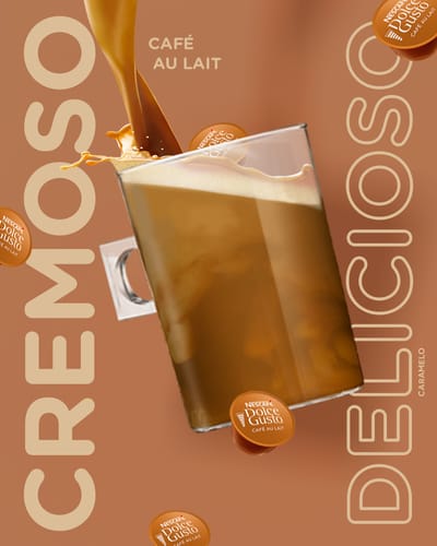 Nescafé Dolce Gusto Café con Leche Descafeinado Cápsulas de café, 16 dosis,  112 g - Café Kalamazoo