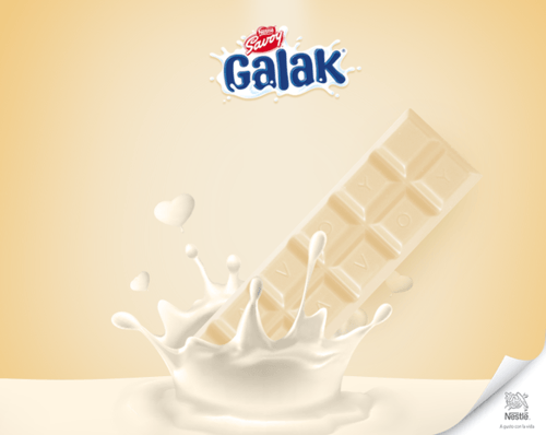 GALAK Chocolate Blanco con Leche / White Chocolate with Milk, 12 und x 30  gr c/u / 12 bars x 1.06 Oz each