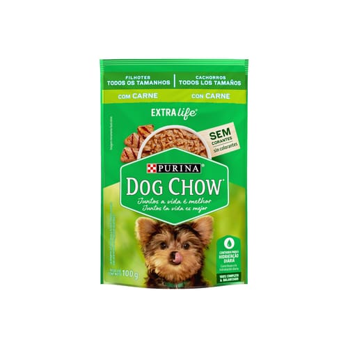 Dog Chow® Alimento húmedo para Perros Cachorros Todos los Tamaños con Carne 100g