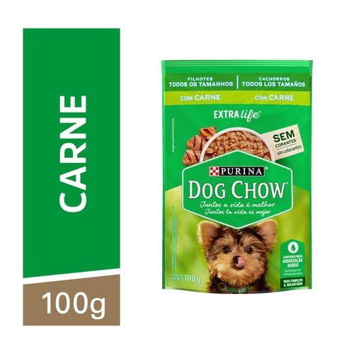 Dog Chow® Alimento húmedo para Perros Cachorros Todos los Tamaños con Carne 100g