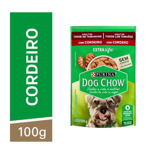 Dog Chow® Alimento húmedo para Perros Adultos Todos los tamaños con Cordero 100g