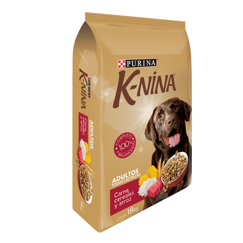 K-NINA® Alimento para Perros Adultos Sabor a Carne, Cereal y Arroz 18 kg