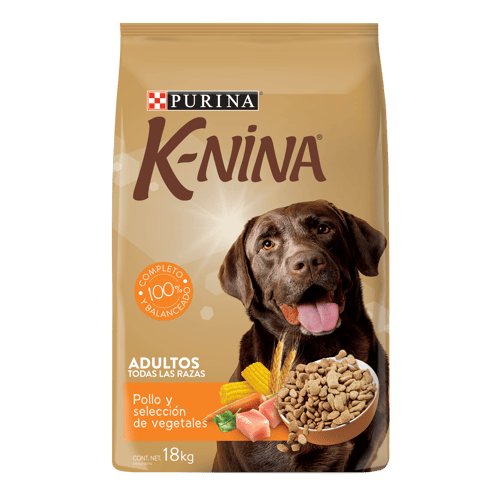 K-NINA® Alimento para Perros Adultos Sabor a Pollo y Selección Vegetales 18 kg