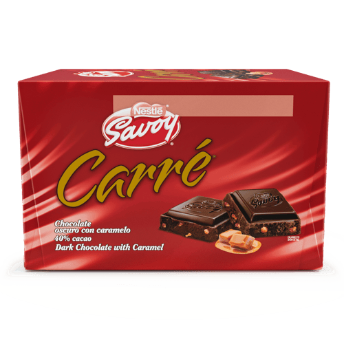 SAVOY® CARRÉ Oscuro Caramelo Display 10 Unidades de 100 g