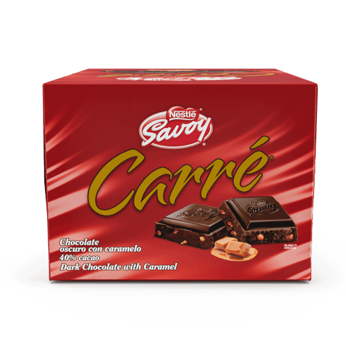 SAVOY® CARRÉ Oscuro Caramelo Display 10 Unidades de 100 g