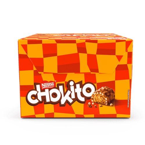 CHOKITO® Bombón Relleno y Cubierto de Copos de Arroz Display 30 Unidades de 32 g