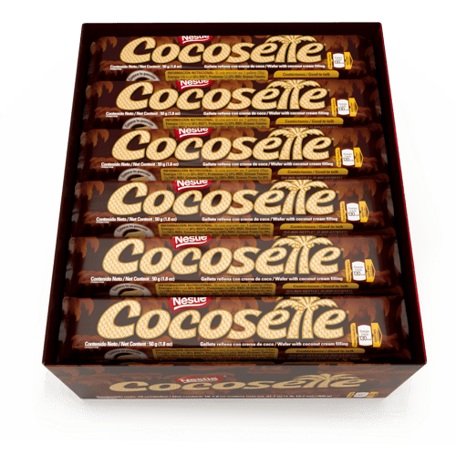 COCOSETTE® Maxi Galleta Rellena de Crema de Coco Display 18 Unidades de 50 g
