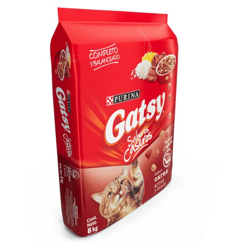 GATSY® Alimento para Gatos Adultos Sabor a Carne, Arroz y Maíz 8 kg