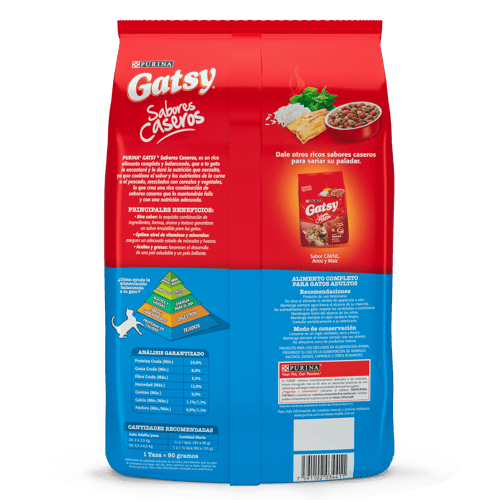 GATSY® Alimento para Gatos Adultos Sabor a Pescado, Arroz y Espinaca 3 kg