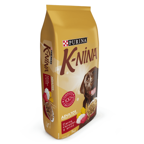 K-NINA® Alimento para Perros Adultos Sabor a Carne, Cereal y Arroz 1 kg