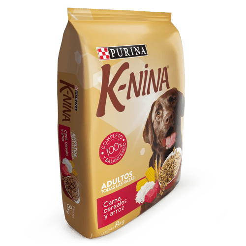 K-NINA® Alimento para Perros Adultos Sabor a Carne, Cereal y Arroz 8 kg