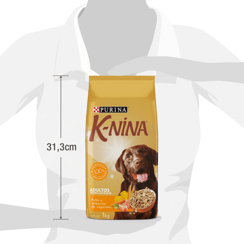 K-NINA® Alimento para Perros Adultos Sabor a Pollo y Selección Vegetales 1 kg