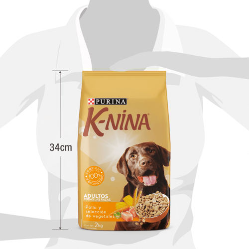 K-NINA® para Perros Adultos Pollo y Vegetales 2 kg