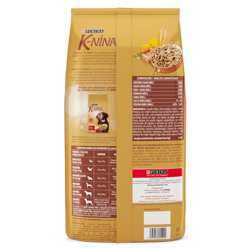 K-NINA® Alimento para Perros Adultos Sabor a Pollo y Selección Vegetales 4 kg