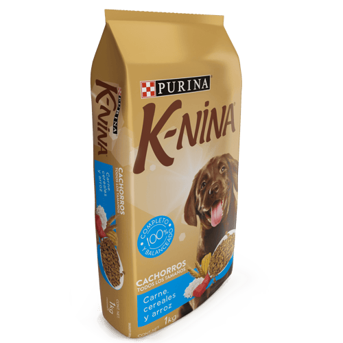 K-NINA® Alimento para Cachorros Todos los Tamaños Sabor a Carne, Cereales y Arroz 1 kg