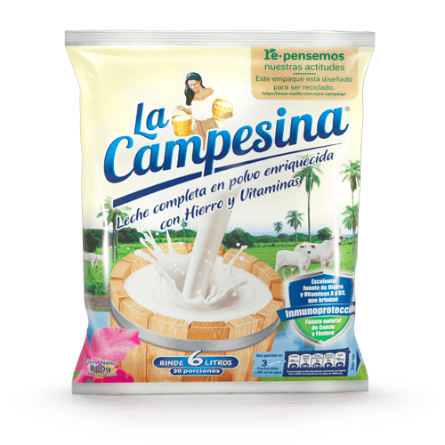 LA CAMPESINA® Leche Completa en Polvo Enriquecida 800 g