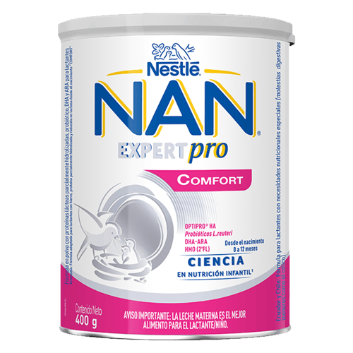 NAN® Comfort Fórmula Infantil con Proteína Parcialmente Hidrolizada para Lactantes desde el Nacimiento hasta los 12 Meses 400 g