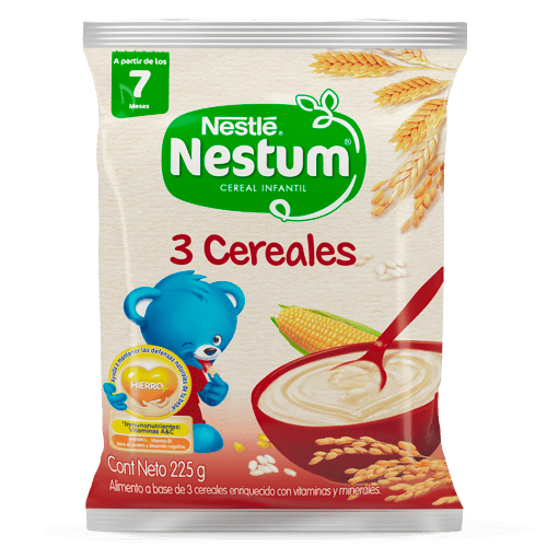 NESTUM® Cereal Infantil de 3 Cereales Enriquecido con Vitaminas y Minerales 225 g
