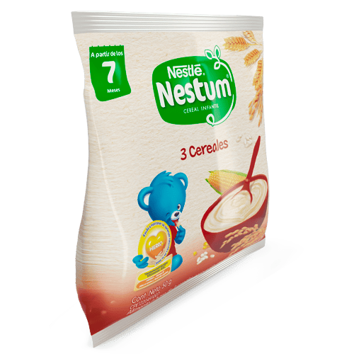 NESTUM® Cereal Infantil de 3 Cereales Enriquecido con Vitaminas y Minerales 50 g