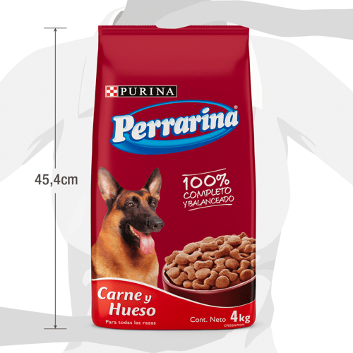 PERRARINA® Alimento para Perros Adultos Sabor a Carne y Hueso 4 kg