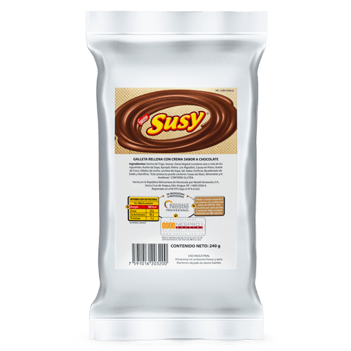 SUSY® Troceado Wafer Relleno de Chocolate 240 g SUSY® Troceado Wafer Relleno de Chocolate 240 g