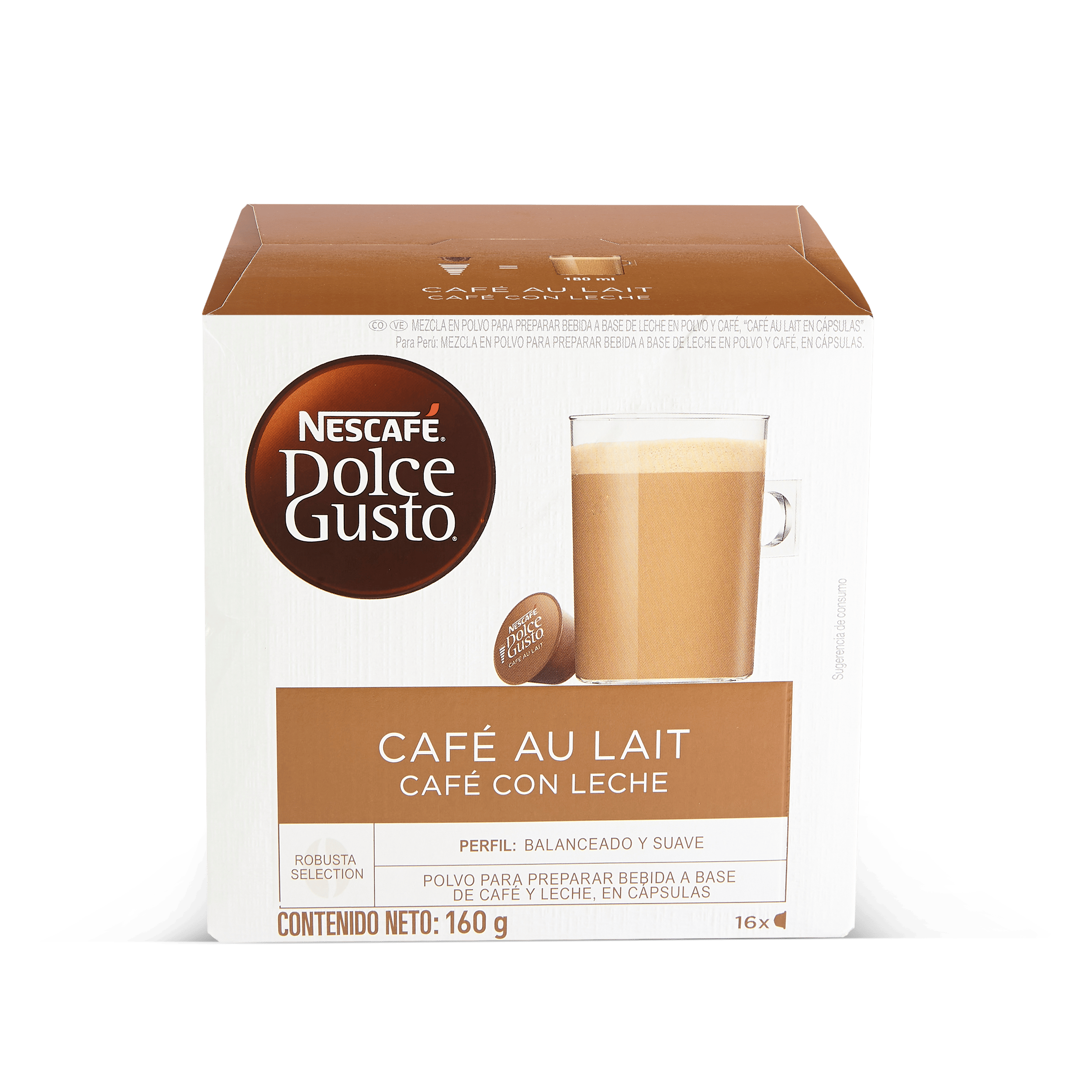 NESCAFÉ® Dolce Gusto® Café con Leche Caja de 16 Cápsulas | Tienda Nestlé  Perú
